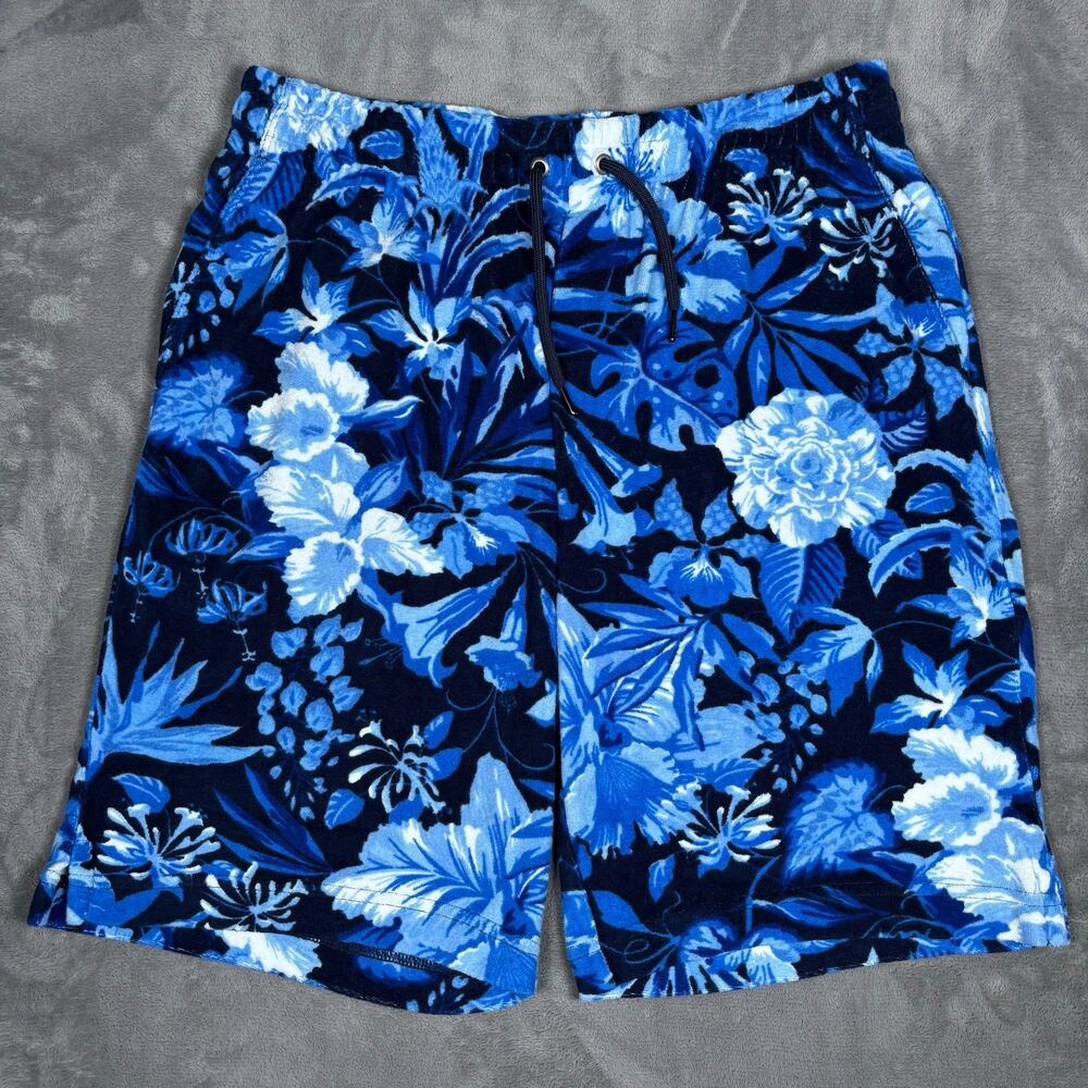 Polo Ralph Lauren Blue Floral Terry Cloth Shorts NWT Men’s Size Small